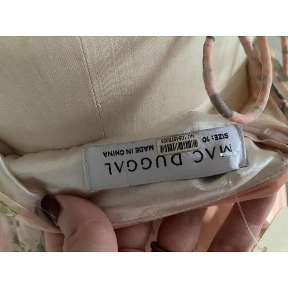 Mac Duggal - Women’s Tiered Pink Floral Chiffon Gown, cutout back, size 10 - Picture 12 of 13